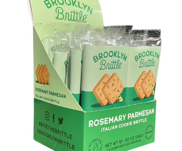Rosemary Parmesan Italian Cookie Brittle – Snack Pack Box (12 Grab
