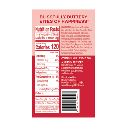 Dark Chocolate Peppermint Italian Cookie Brittle – Snack Pack Box (12 Grab & Go 2-Packs)