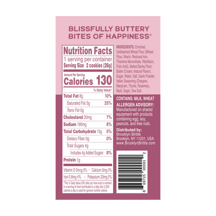Garlic & Herb Italian Cookie Brittle – Snack Pack Box (12 Grab & Go 2-Packs)