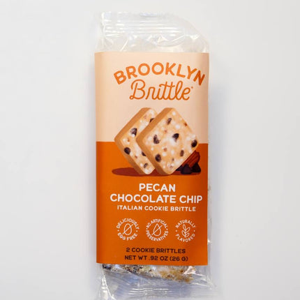 Pecan Chocolate Chip Italian Cookie Brittle – Snack Pack Box (12 Grab & Go 2-Packs)