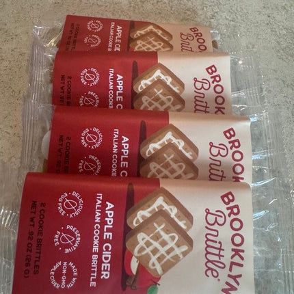 Apple Cider Italian Cookie Brittle – Snack Pack Box (12 Grab & Go 2-Packs)
